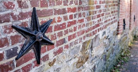 what does the metal star on houses mean|cast iron stars on buildings.